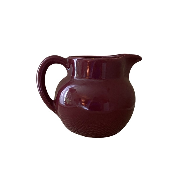 Vintage Bybee Pottery pitcher Burgundy 1990s - Picture 2 of 4